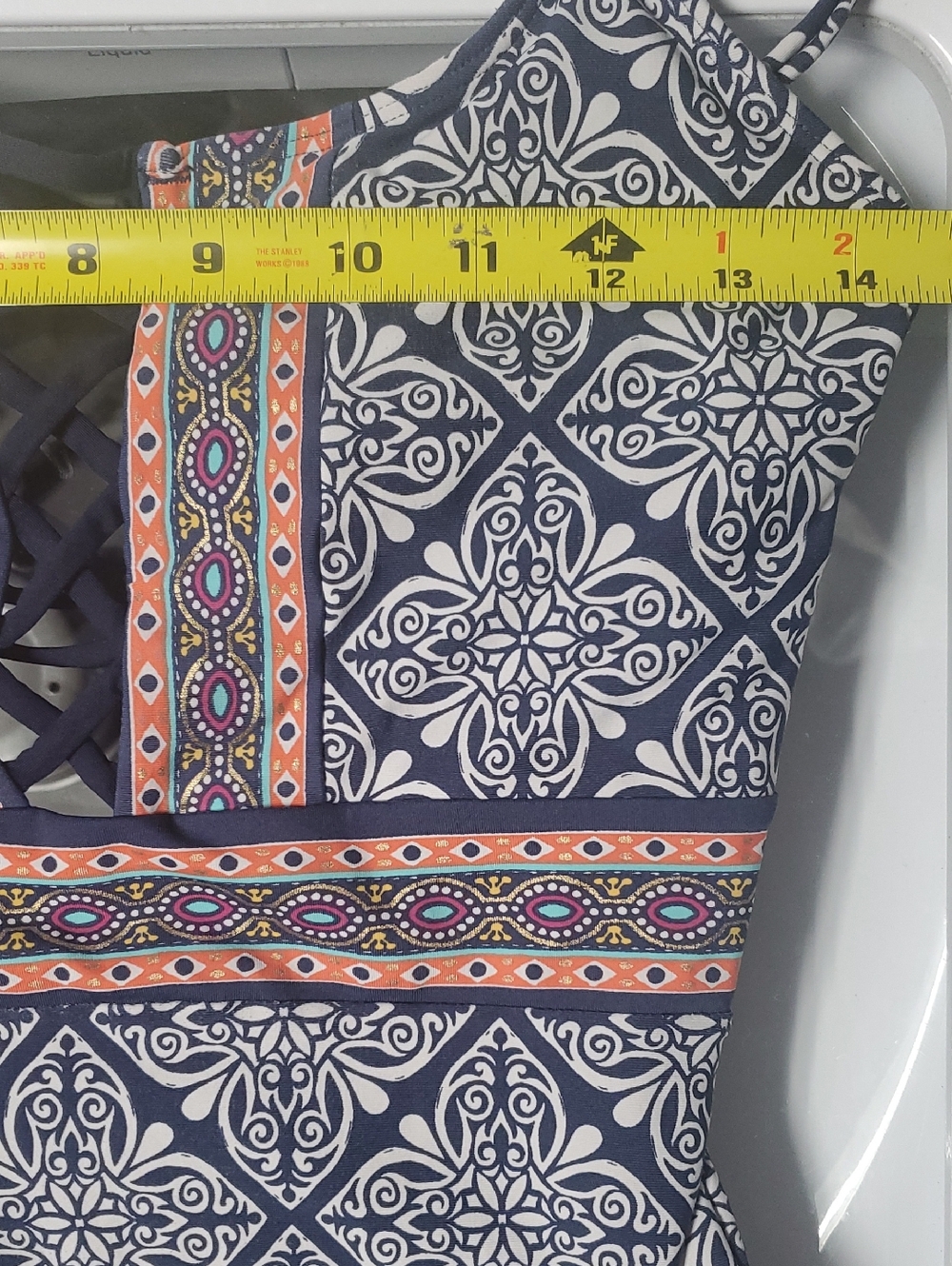 LaBlanca Navy & White Mandala Strappy Mio One-Piece Swimsuit & Pants Size 6 Sm - Picture 16 of 16